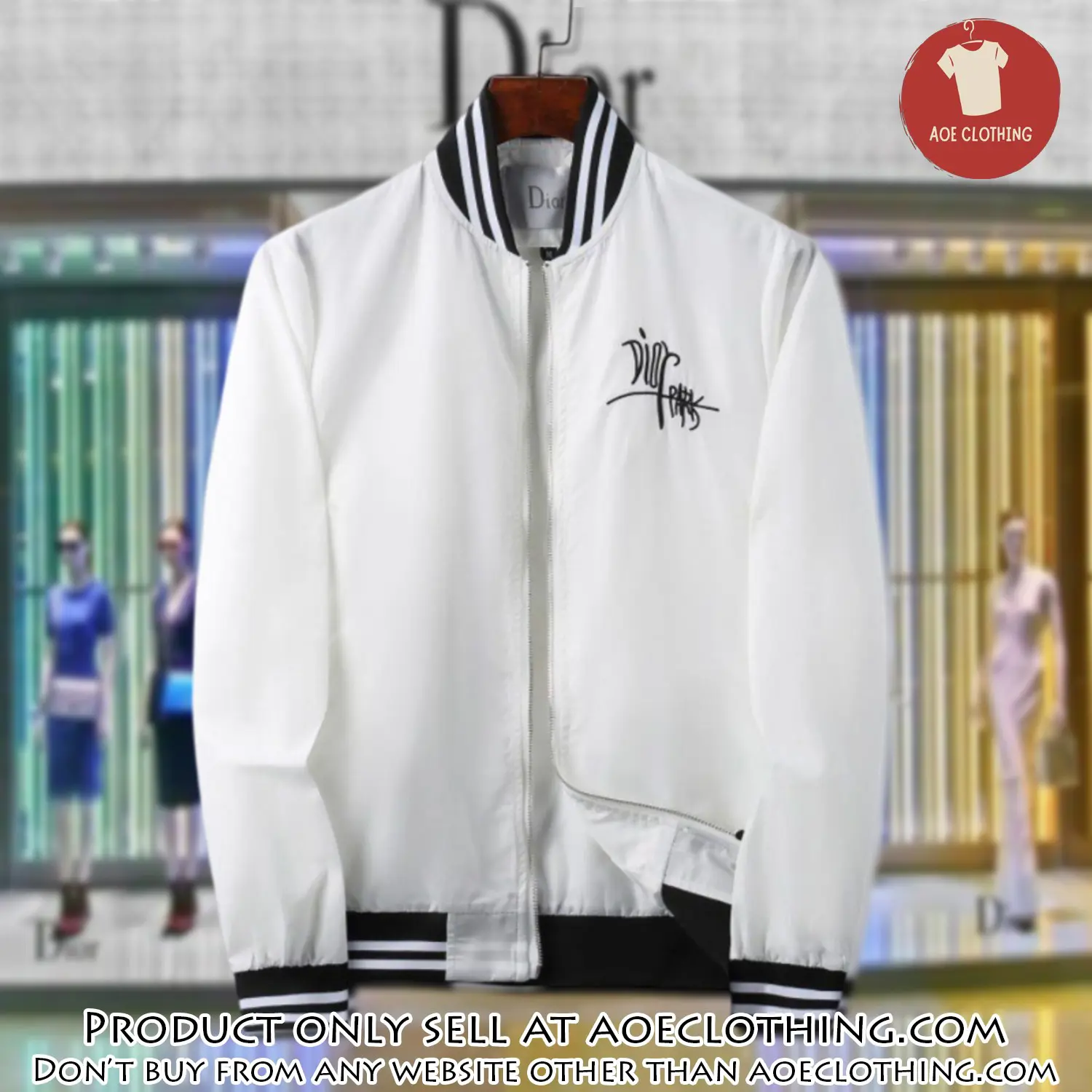 Dior luxury brand varsity zipper jacket vst1035 aoe2528713